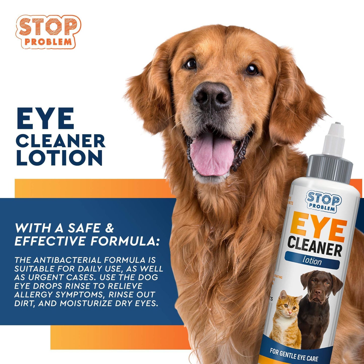 All Pets Eye Wash Drops for Relieve Pink Eye Allergies Symptoms - Nose n Paws Pet Shop
