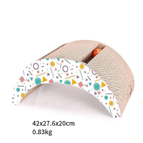 Beige fabric roll with colorful pattern label on a white background