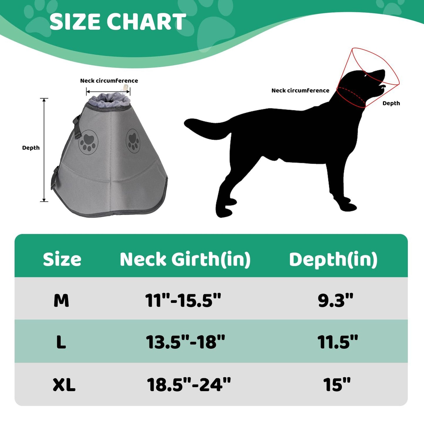 Pet Elizabethan Collar Single Layer M - Nose n Paws Pet Shop