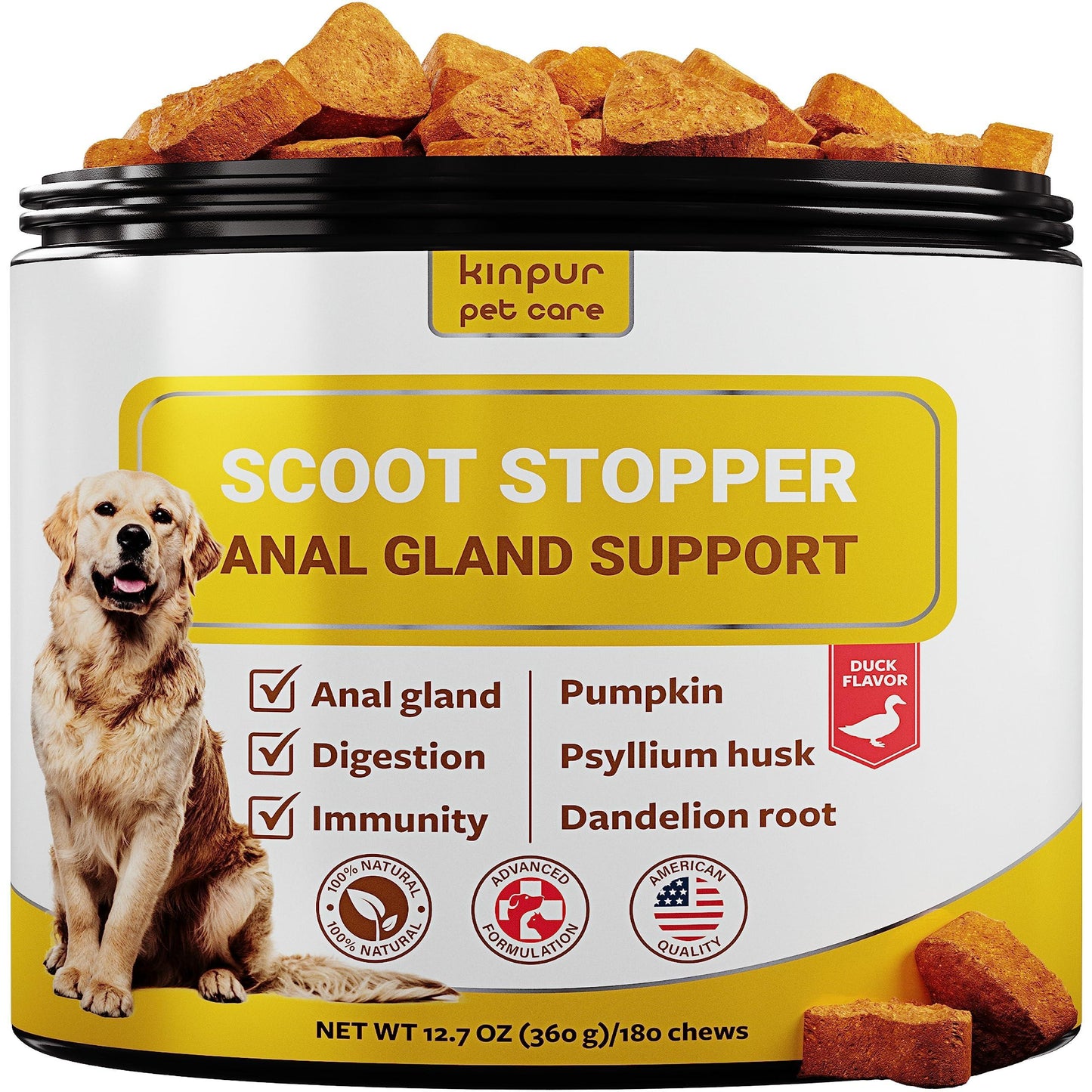 Kinpur Pet Care Scoot Stopper Soft Chews Fiber for Dogs Dog Anal - Nose n Paws Pet Shop