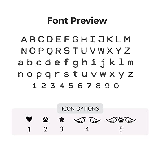 Font preview with alphabet and numbers on a white background
