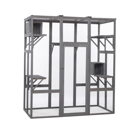 Oversized Cat Cage - Grey - Nose n Paws Pet Shop