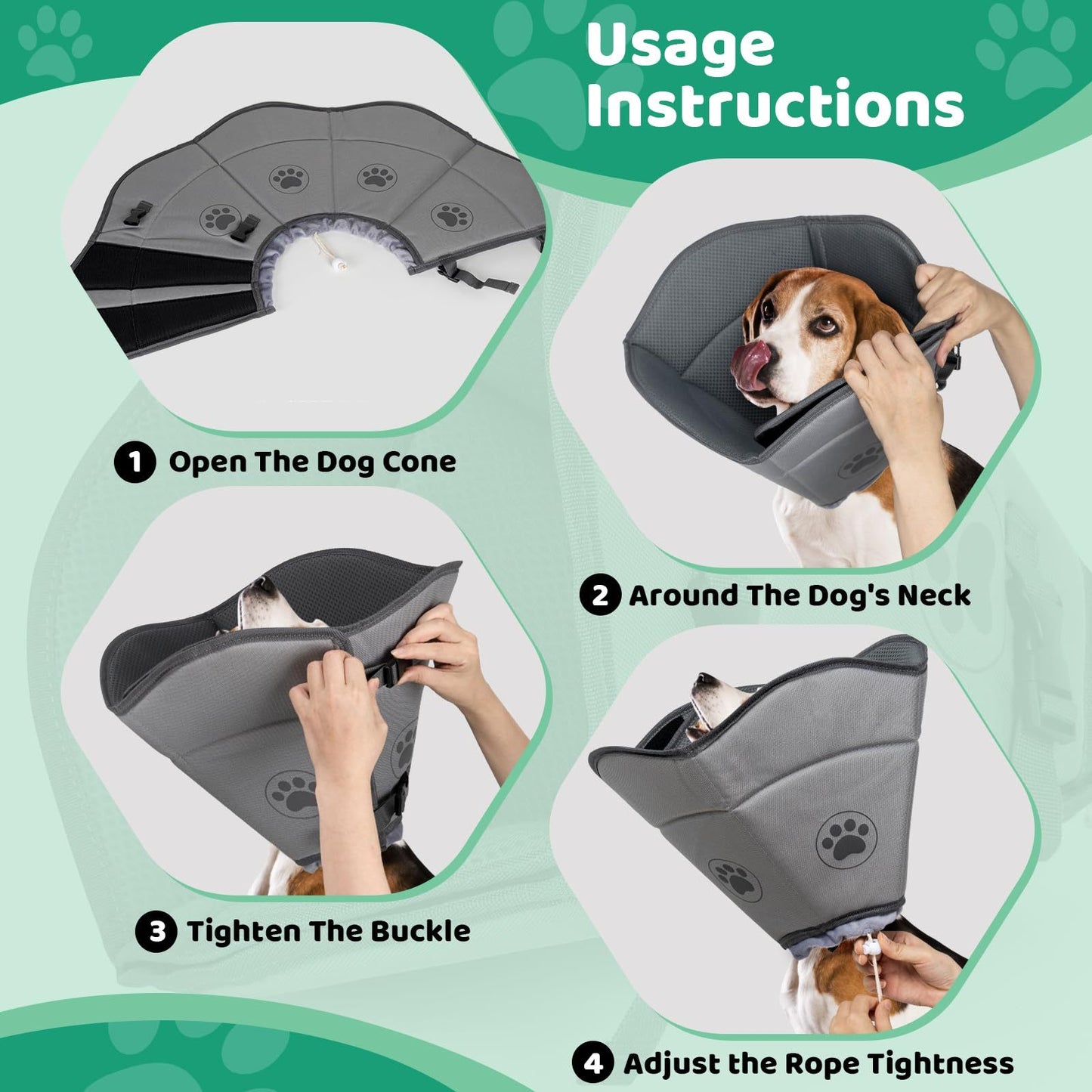 Pet Elizabethan Collar Single Layer M - Nose n Paws Pet Shop