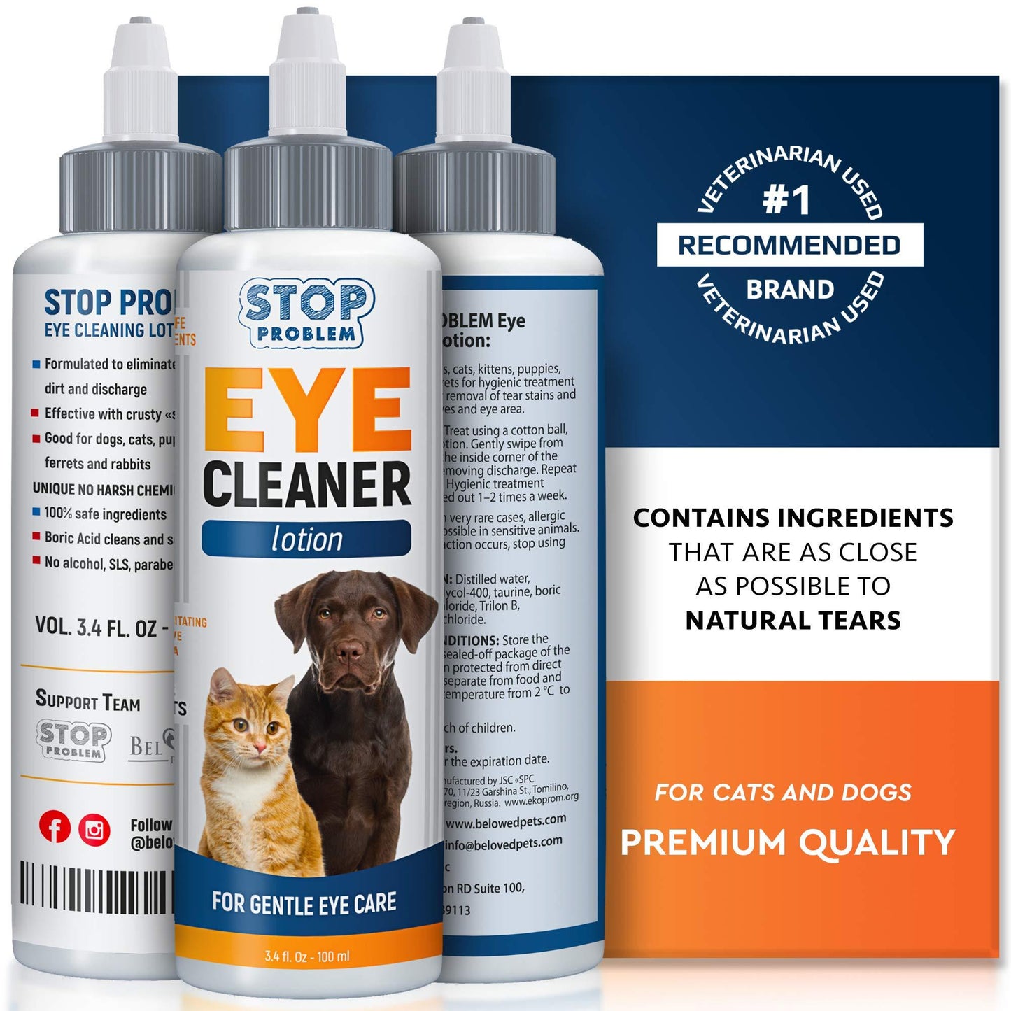 All Pets Eye Wash Drops for Relieve Pink Eye Allergies Symptoms - Nose n Paws Pet Shop