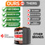 Comparison chart between 'OURS' and 'THEIRS' with a focus on Vet Promise product.