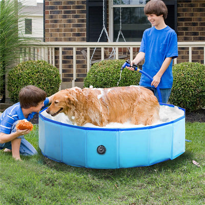 Foldable Dog Pool, Pet Bath Swimming Tub Bathtub Outdoor Indoor.