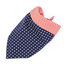 Navy blue bandana with white stars and red and white striped border on a white background