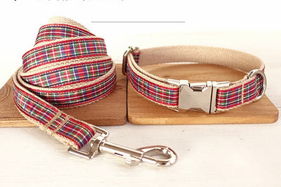 Red Plaid Dog Leash – Classic Style Meets Everyday Durability