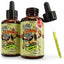 Two bottles of kinpur pet care hemp oil with multivitamin on a white background