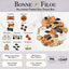 Halloween-themed dog treats box with various treats and Bonne et Filou branding.