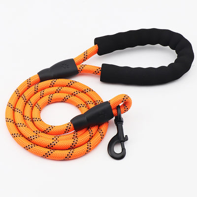 Reflective Nylon Round Rope Dog Leash – Durable, Comfortable & Night-Safe - Nose n Paws Pet Shop