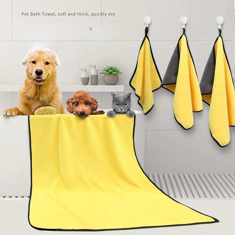 Microfiber Dog Bath Towel – Super Absorbent, Soft &amp; Quick-Dry for Dogs of All Sizes - Nose n Paws Pet Shop