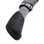 Close-up of a gray sock with textured sole and 'PET' branding on a white background