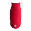 Red quilted skirt with a brand logo on a white background