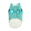 Teal and white dog coat with fleece lining on a white background