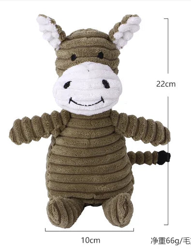 Eco‑Friendly Corduroy Squeaky Dog Toy – Joy That Lasts - Nose n Paws Pet Shop