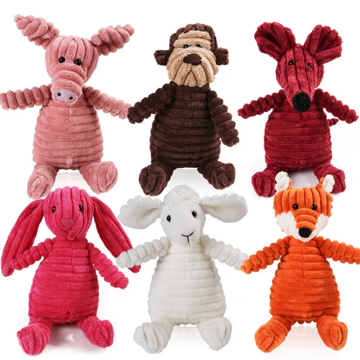 Eco‑Friendly Corduroy Squeaky Dog Toy – Joy That Lasts - Nose n Paws Pet Shop