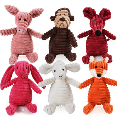 Eco‑Friendly Corduroy Squeaky Dog Toy – Joy That Lasts - Nose n Paws Pet Shop