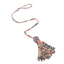 Multicolored tassel on a white background