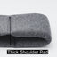 Gray shoulder pad with a thick padding section on a white background