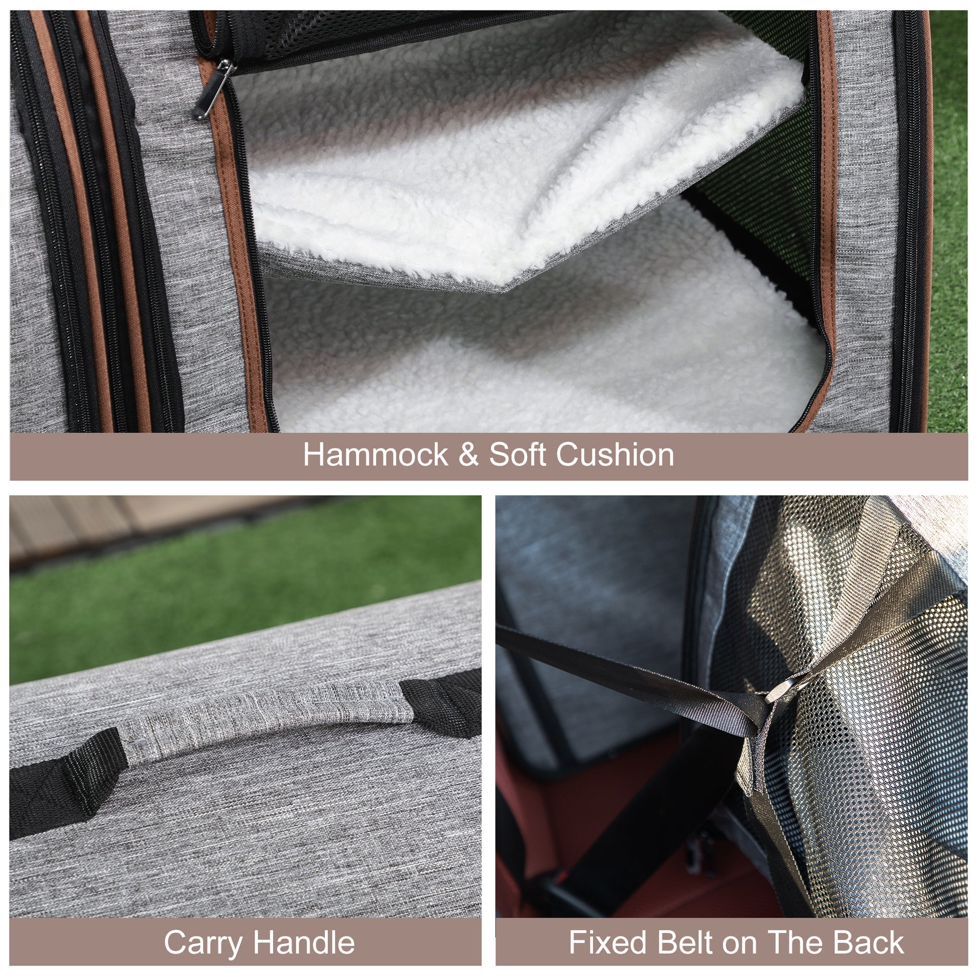Portable Soft-Sided Pet Carrier with Divider – Lightweight, Breathable, and Convenient for Small Pets