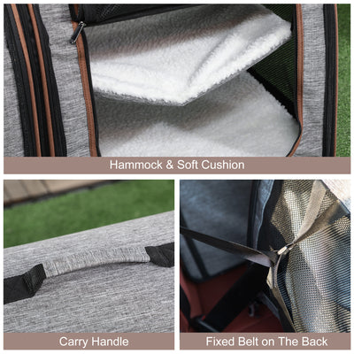 Portable Soft-Sided Pet Carrier with Divider – Lightweight, Breathable, and Convenient for Small Pets