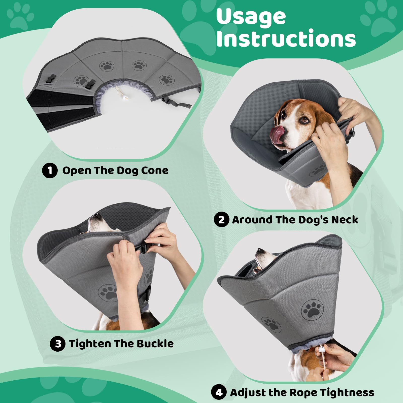 Pet Elizabethan Collar Single Layer M - Nose n Paws Pet Shop