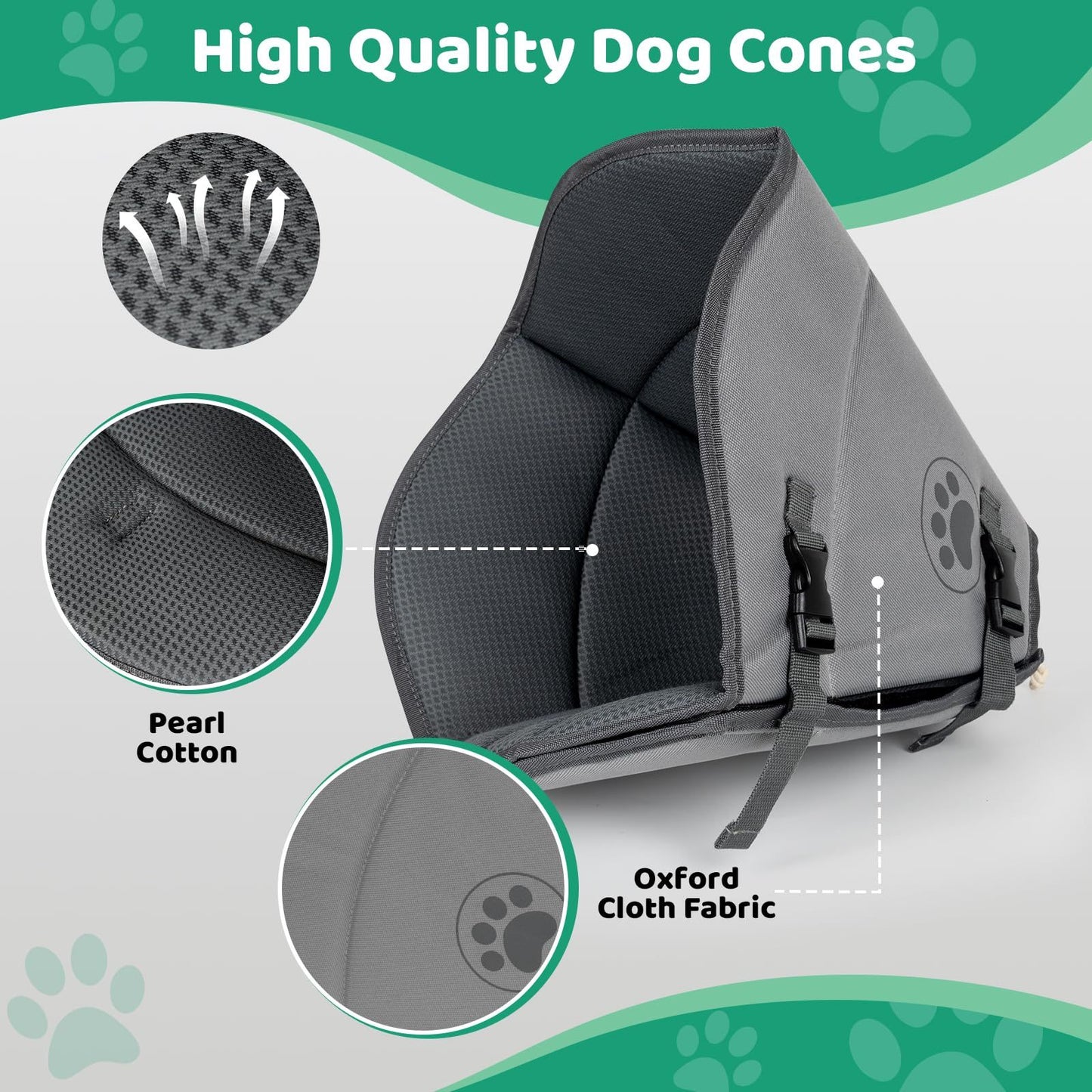 Pet Elizabethan Collar Single Layer M - Nose n Paws Pet Shop