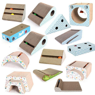 Ultimate Kitty Haven: Multi-Colored Cat Scratcher For All Ages - Nose n Paws Pet Shop