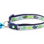 Cat collar with whale pattern on a white background