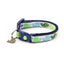 Dog collar with turtle pattern on a white background