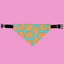 Dog bandana with a pattern on a pink background